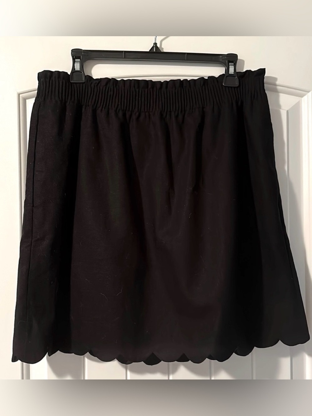 J. Crew - Women’s Black Scalloped Hem Skirt - Elastic Waist